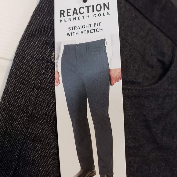 NWT Reaction Kenneth Cole Gray Straight Fit Pants, Size 33 X 29* - Picture 1 of 3